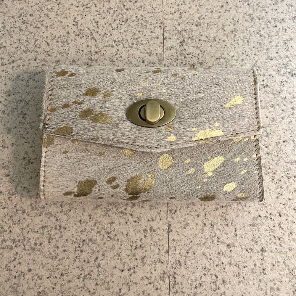 Calf hair wallet